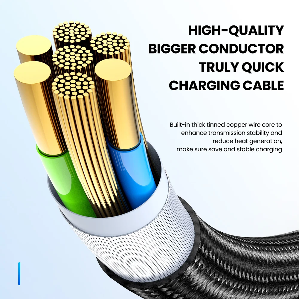 Фото Кабель зарядный Elough PD с USB Type-C и Lightning, 20 Вт №5