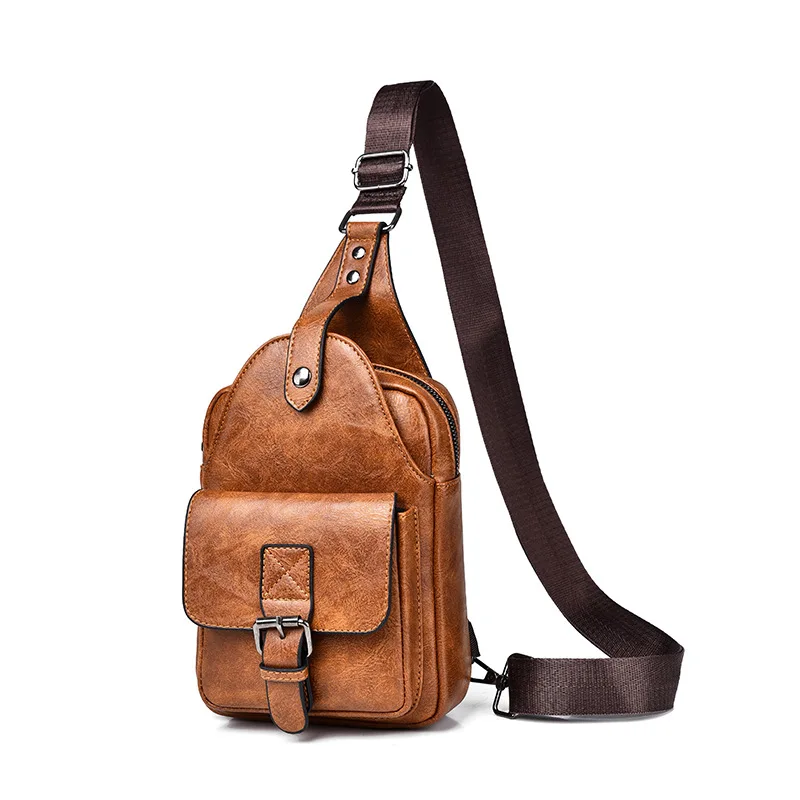 

Shoulder New Crossbody Chest 2023 Waterproof Backpacks Fashion Bag Luxury Leather Designer Bag Men's Husband For Bag Bag Men