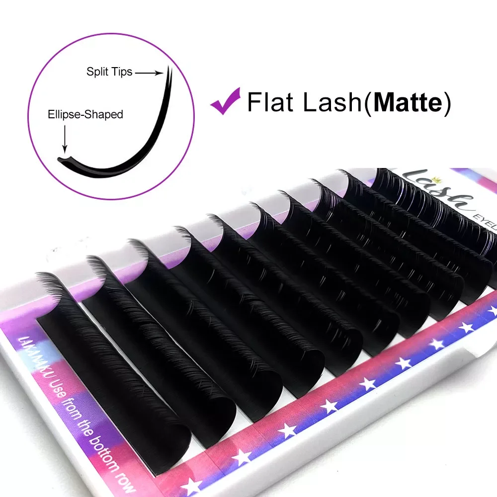 

Styles Double Layer Ellipse Lash Extensions Ellipse Eyelashes Split Tips Shaped Natural Light False Makeup Ellipse Eyelashes