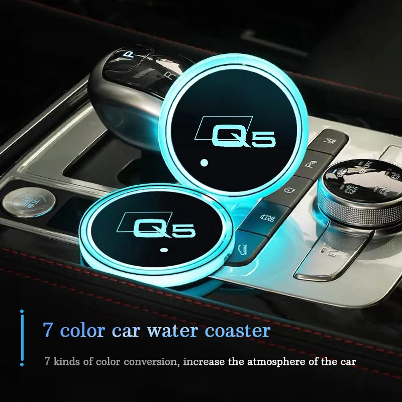 

Светящийся подстаканник, 7 цветов, USB зарядка, светодиодная подсветка для Audi Q5 FYB Quattro, автомобильные аксессуары