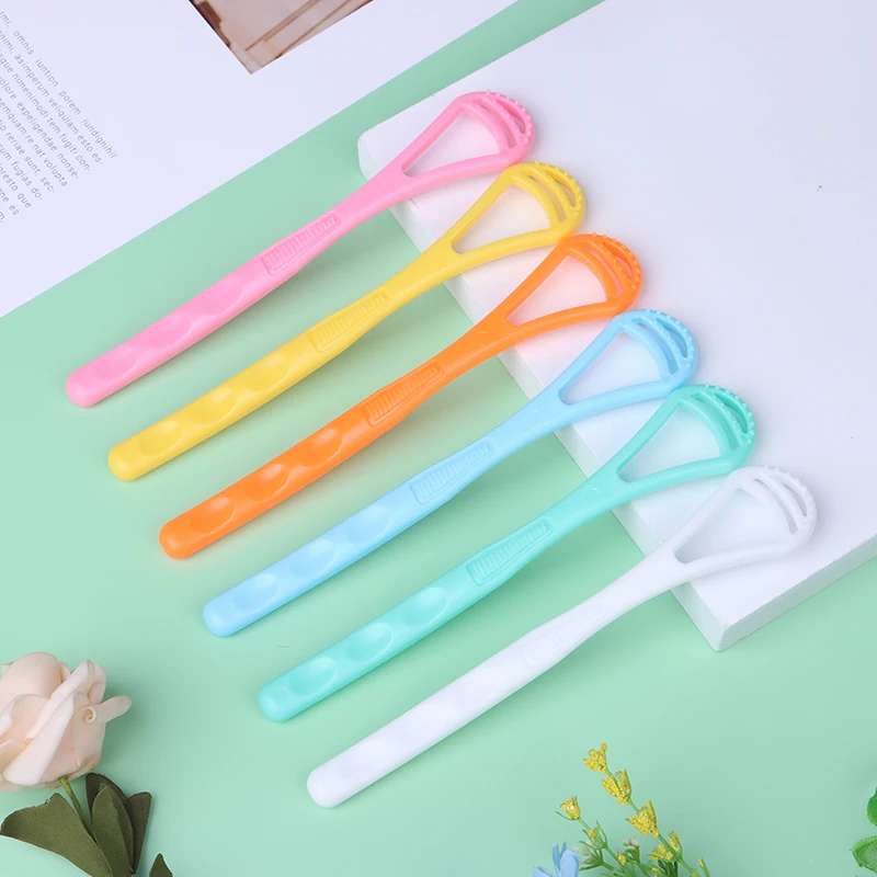 

1PC Silicone Tongue Brush Tongue Cleaning Scraper Single Tongue Scraper Oral Care Scraper To Keep Fresh Breath Tongue Brush