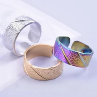 5pcs new ins womens ring jewelry minimalism water ripples rings stainless steel charm finger rings for girl anniversary jewelry