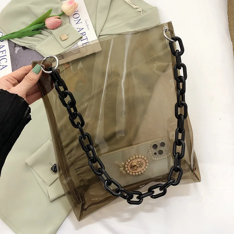 

Jelly Bag Candy Colors Shoulder Tote Women's Bag 2022 Trend PVC Fashion Female Luxury Designer Bags for Women Crossbody Handbag