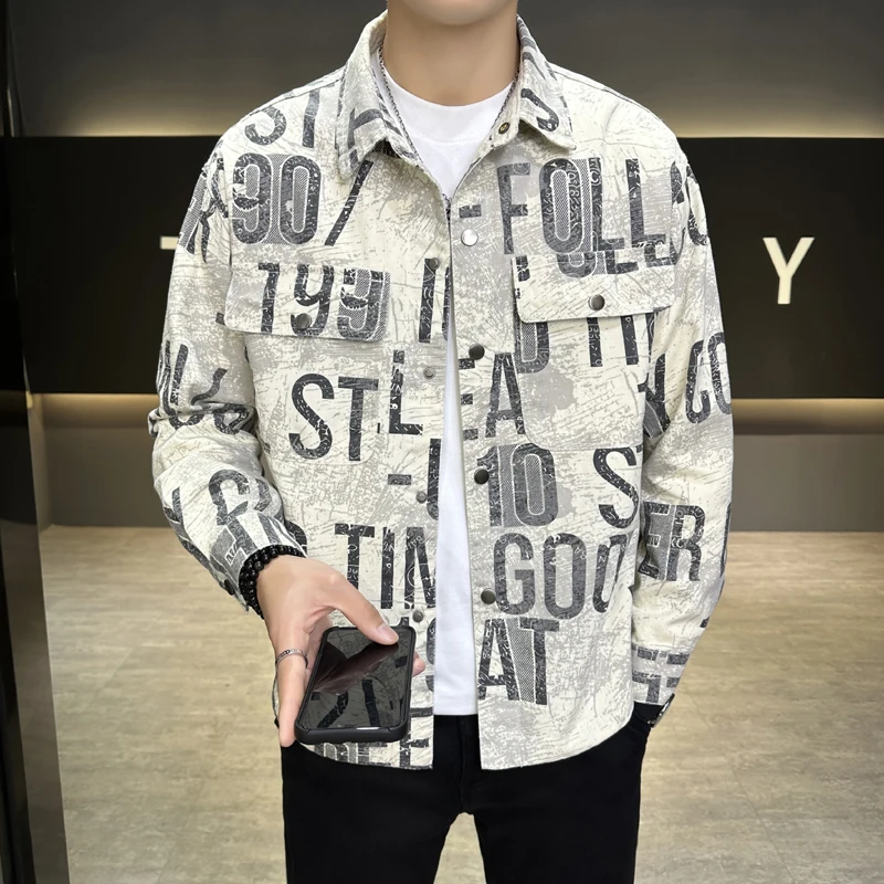 Демисезонная модная Новая мужская повседневная куртка без пальто с отложным