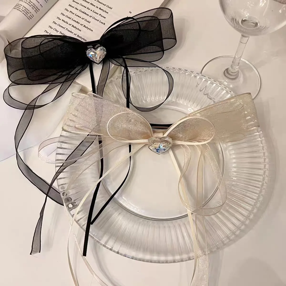 

2Pcs Temperament Large Bowknot Hair Clip for Women Sweet Girls Long Ribbon Hairpins Trend Hair Accessories Headdress Wholesale