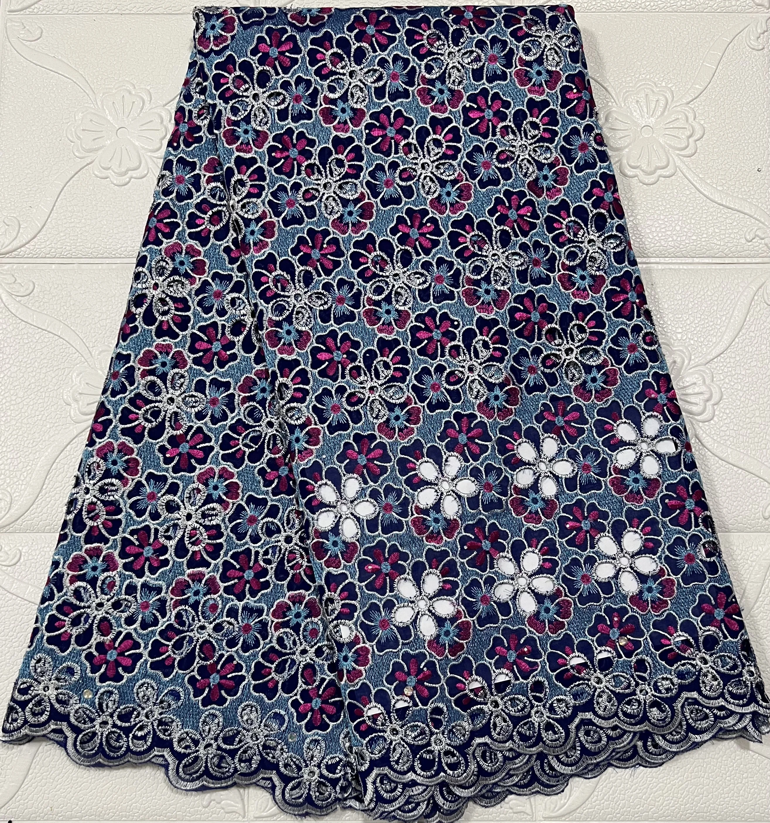 Купи Latest Classic Style African 100% Cotton Lace Fabric High Quality Swiss Voile Lace In Switzerland Dubai For Sewing Women Dress за 2,808 рублей в магазине AliExpress