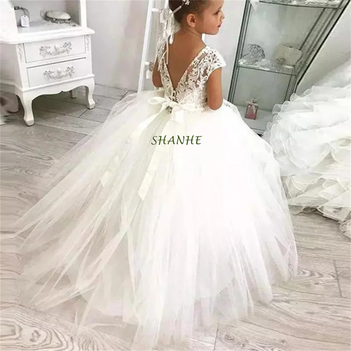 Luxury Flower Girl Dresses for Wedding Party First Pageant Communion vestidos primera comunion para ninas
