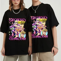 jojo bizarre adventure giorno giovanna japan anime t shirt women street tops kawaii graphic tshirt unisex cartoon female t shirt