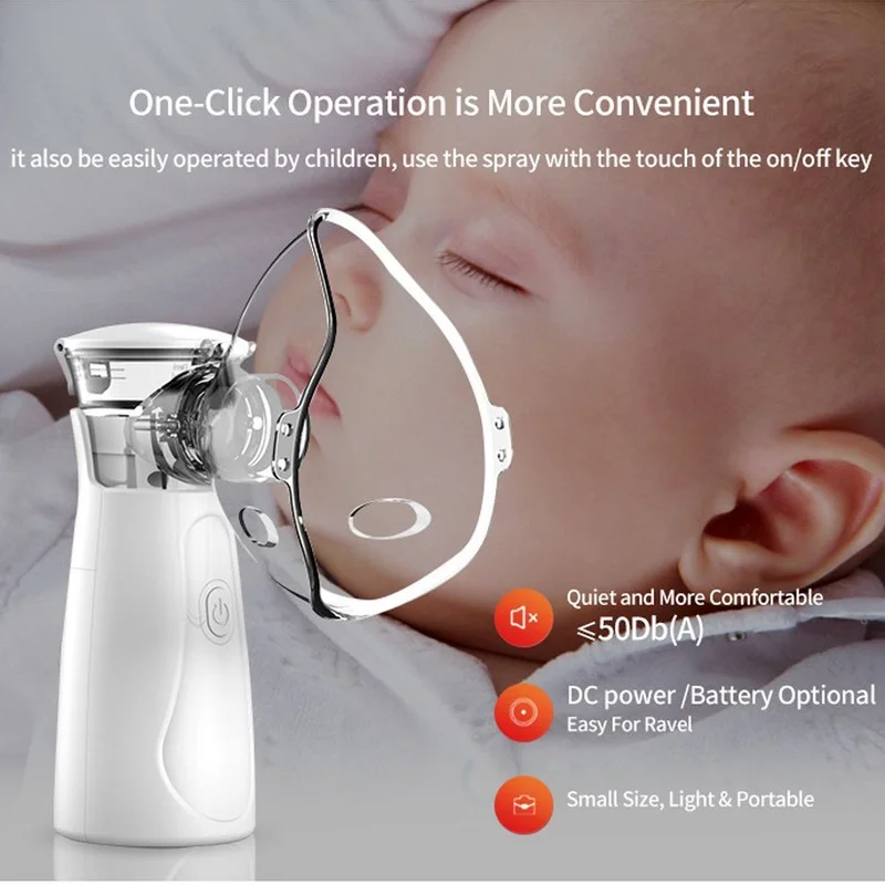 

Handheld Mini Silent Mesh Nebulizer Medical Cough Asthma Inhaler Portable Adult Children Atomizer Nebuliser Baby Breathing Care