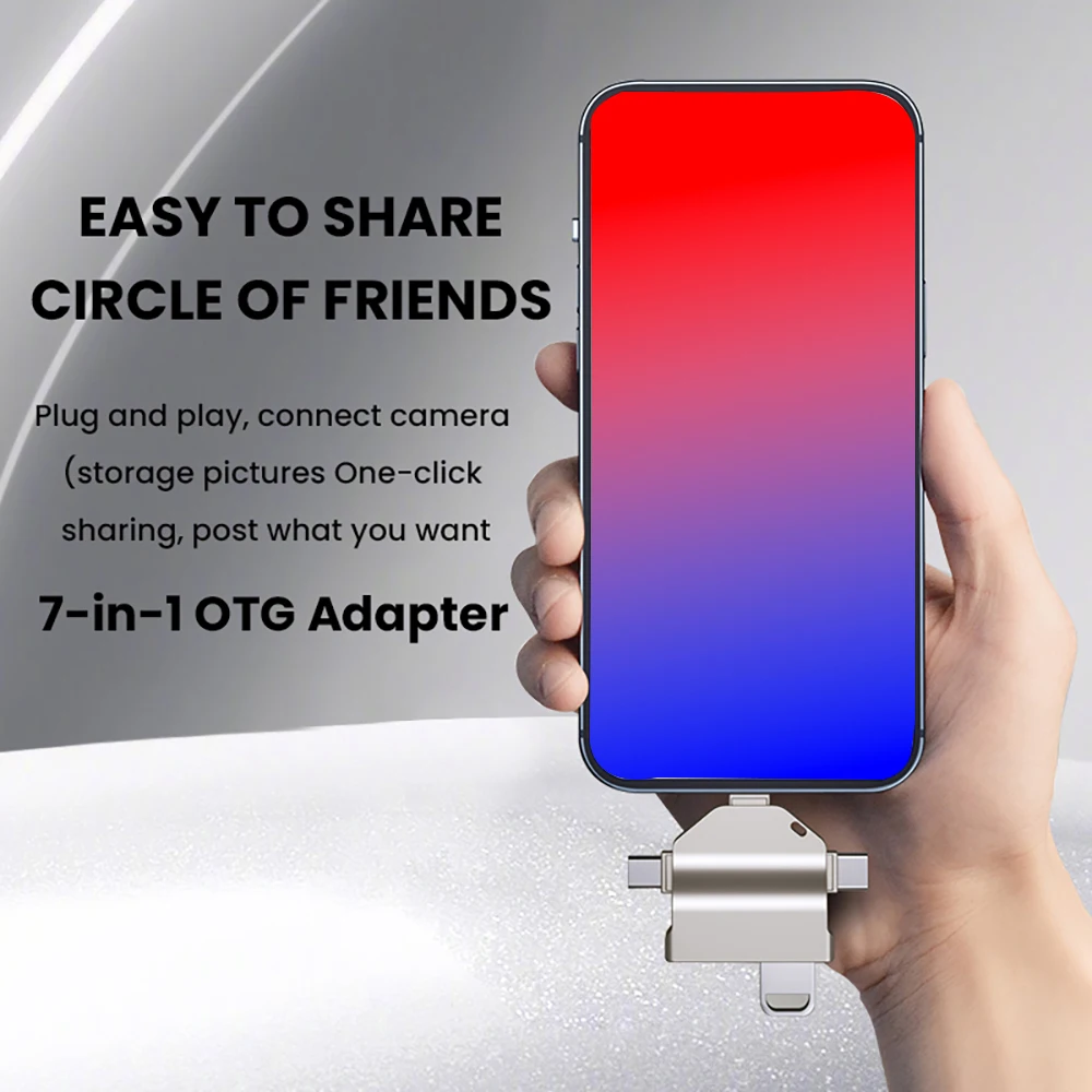 3in3 OTG Adapter for phone iOS 13 Above Micro Type-C To USB SD TF Card Readers 9in1 3in1 Converter for Samsung Huawei Notebooks