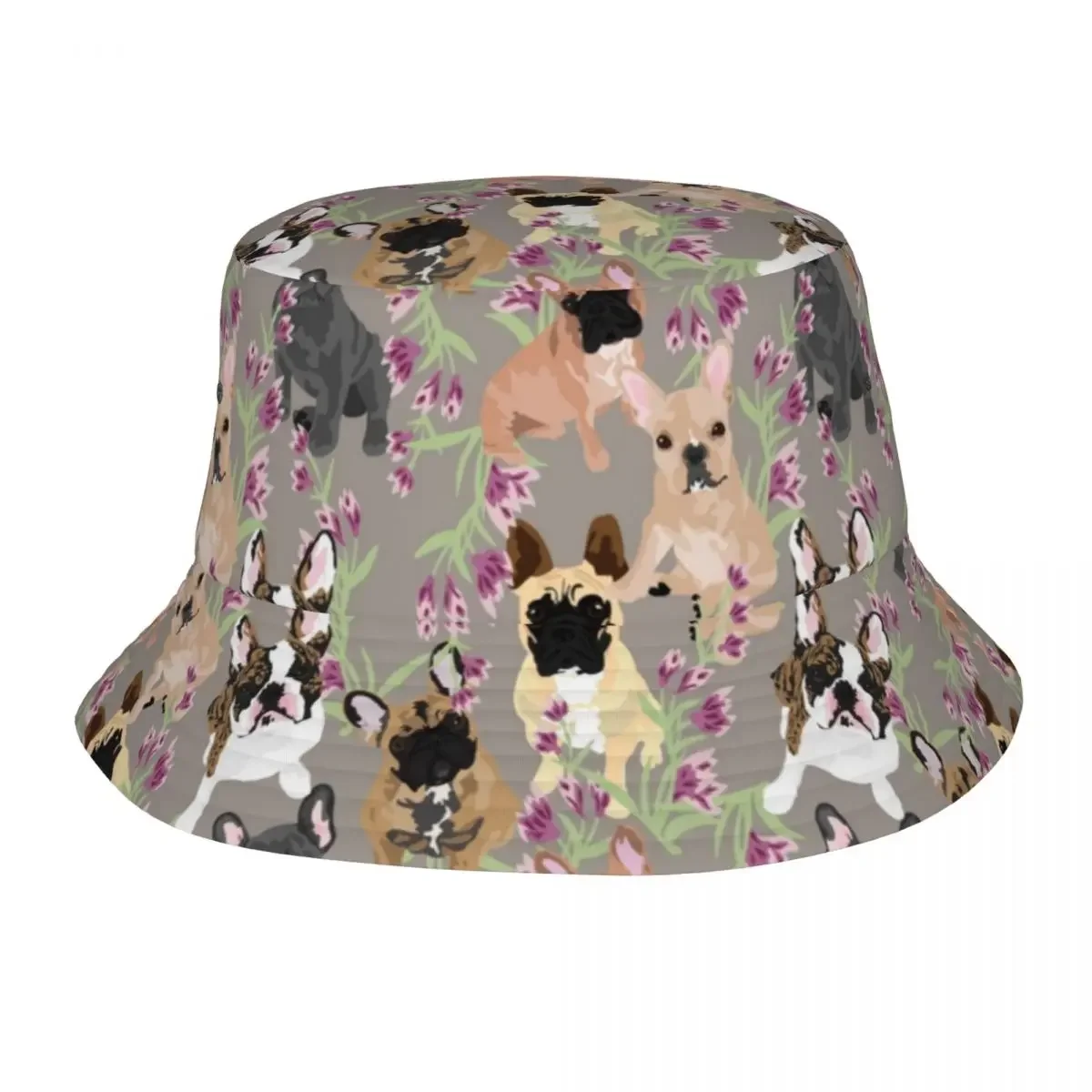 Панама для девушек головной убор с французским цветочным рисунком бульдога