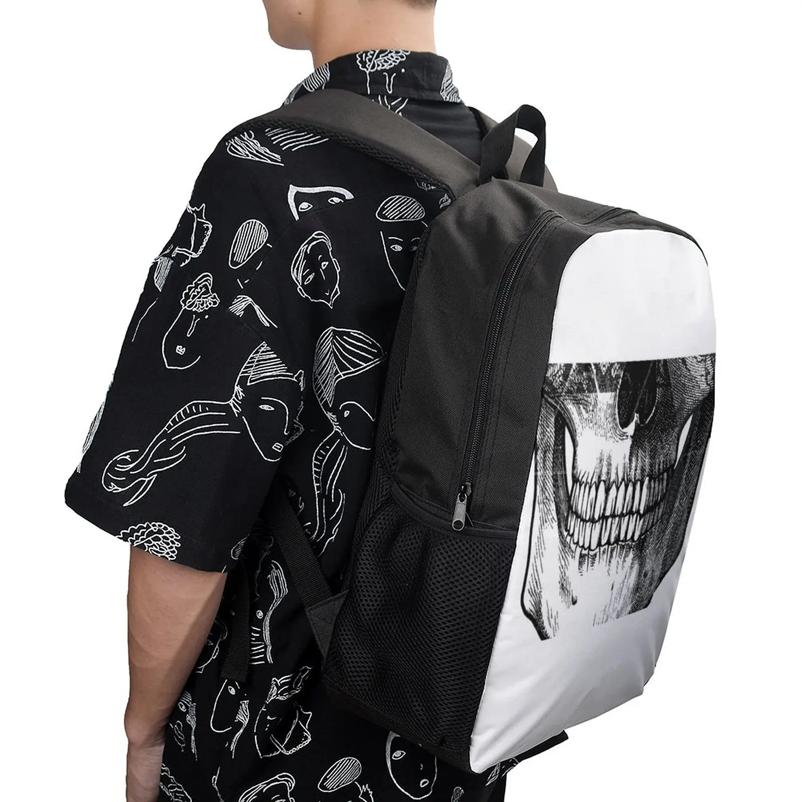 

17 Inch Shoulder Backpack Dias De to Los Geomuerto Firm Top Quality Snug Sports Activities Infantry Pack