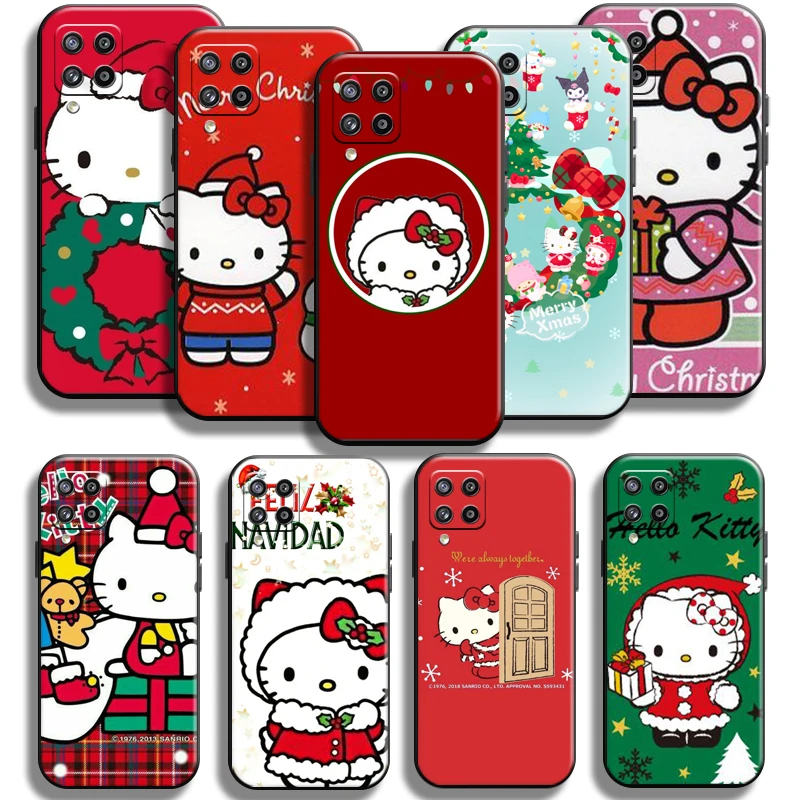 

Hello Kitty Kuromi Christmas For Samsung Galaxy M12 Phone Case Carcasa Soft Coque Black TPU Back Shockproof Cover