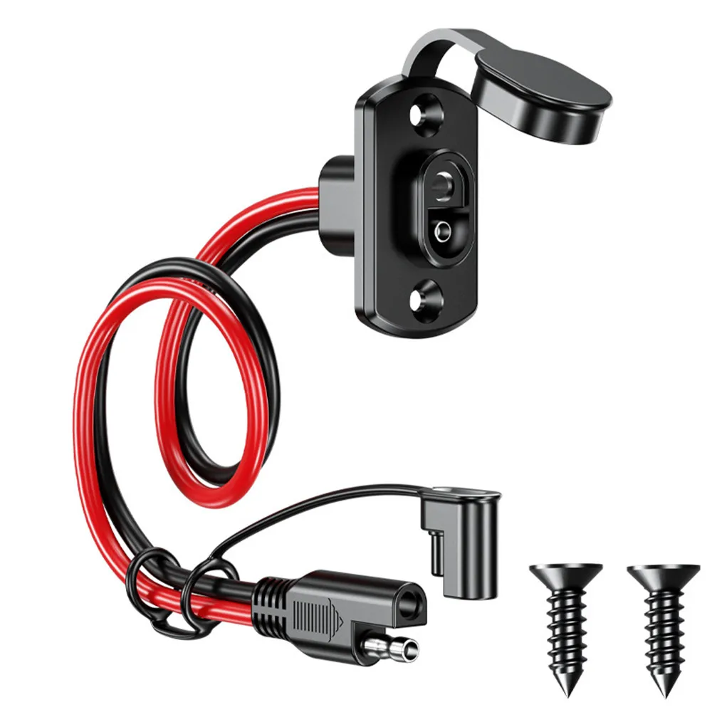 

Car Battery Extension Tender SAE DC Power Automotive Panel Connector Cables Solar Cell Connection Transfer Motorcycle 12AWG 30CM