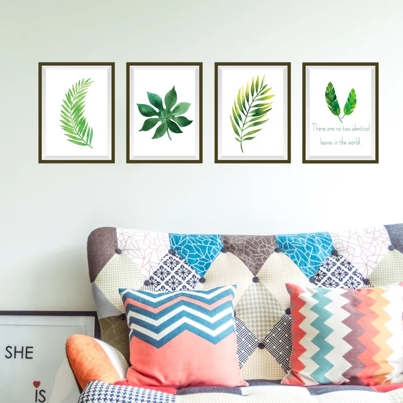 

SK7132 Wall Decal Nordic Green Plant Photo Frame Living Room Bedroom TV Sofa Background Wall Decal