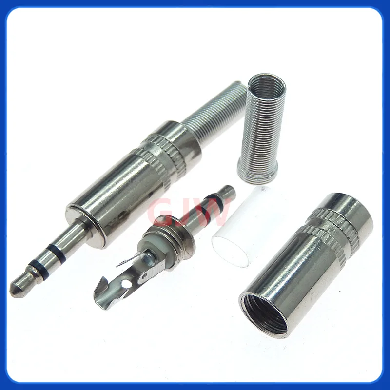 

5 шт., металлический ремонт, 3,5 мм, штекер для наушников, моно стерео аудио, кабель для пайки, разъем 3,5, 2-полюсный, 3-полюсный, 4-полюсный адаптер для наушников