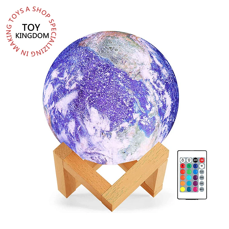 

3D Earth Lamp Night Light Galaxy Lamp 15CM 16 Colors LED 3D Earth Light Change Touch And Remote Control Galaxy Light For Gifts