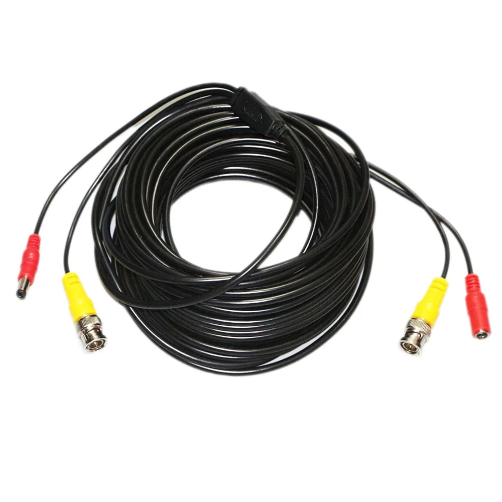 50 Meter BNC DC Male/Female 5.5*2.1mm CCTV Extension Cable Power Supply Camera Adapter Accessories Surveillance