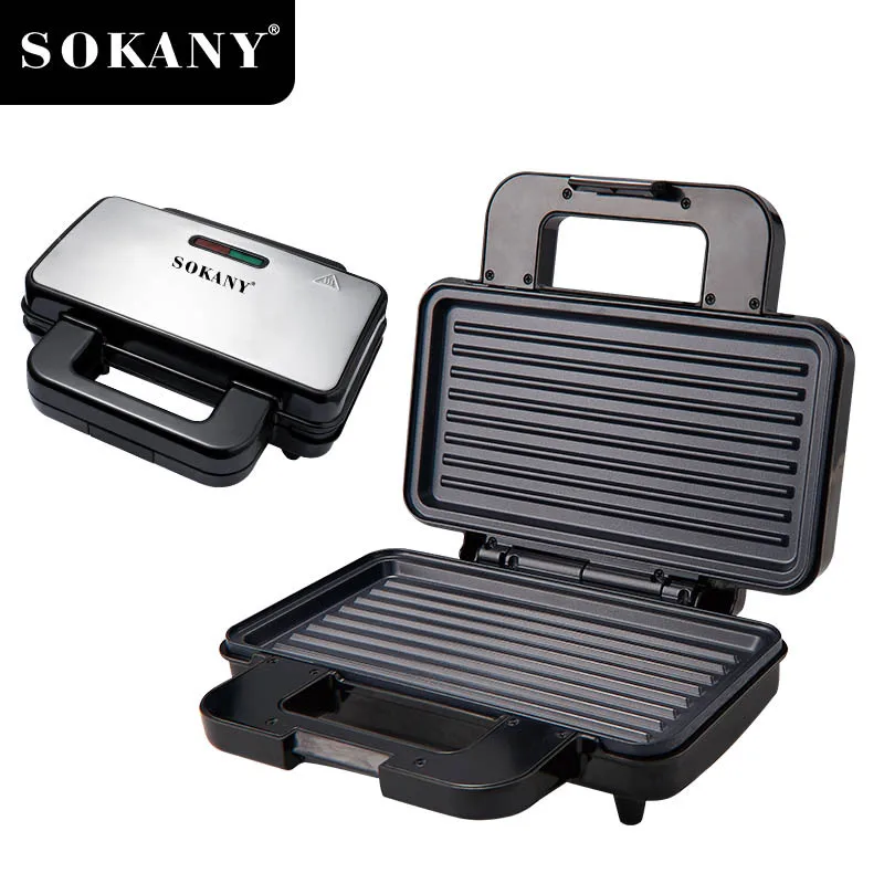 Sandwich Maker, Waffle Maker, Panini Press Grill 3 in 1, with Non-Stick Removable Plates, Fast and Even Heating, Portable Handle