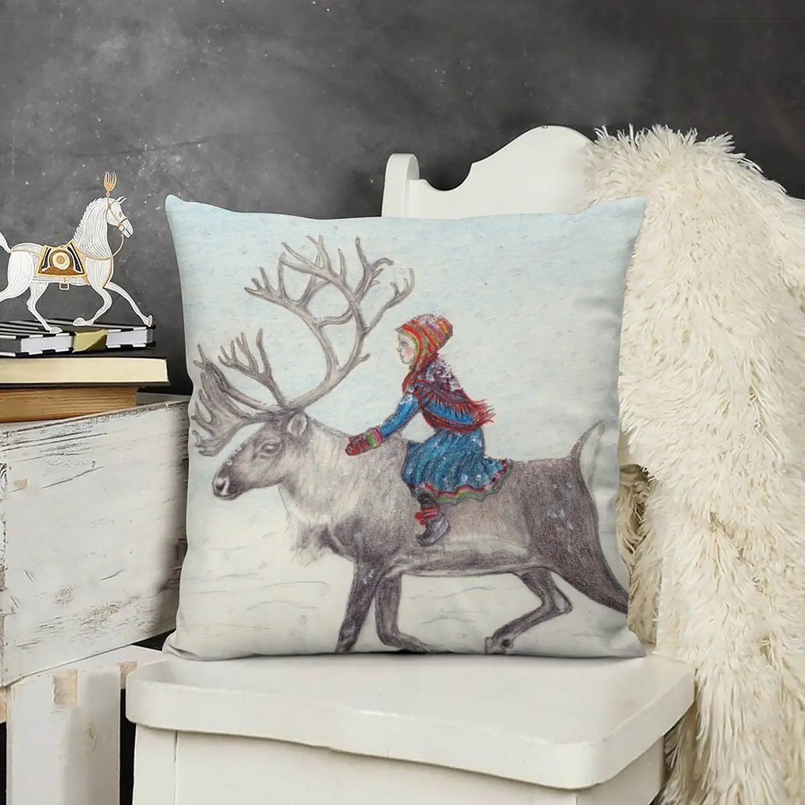 Подушка Lapland Yule рождественская подушка наволочка для дивана наволочки подушек
