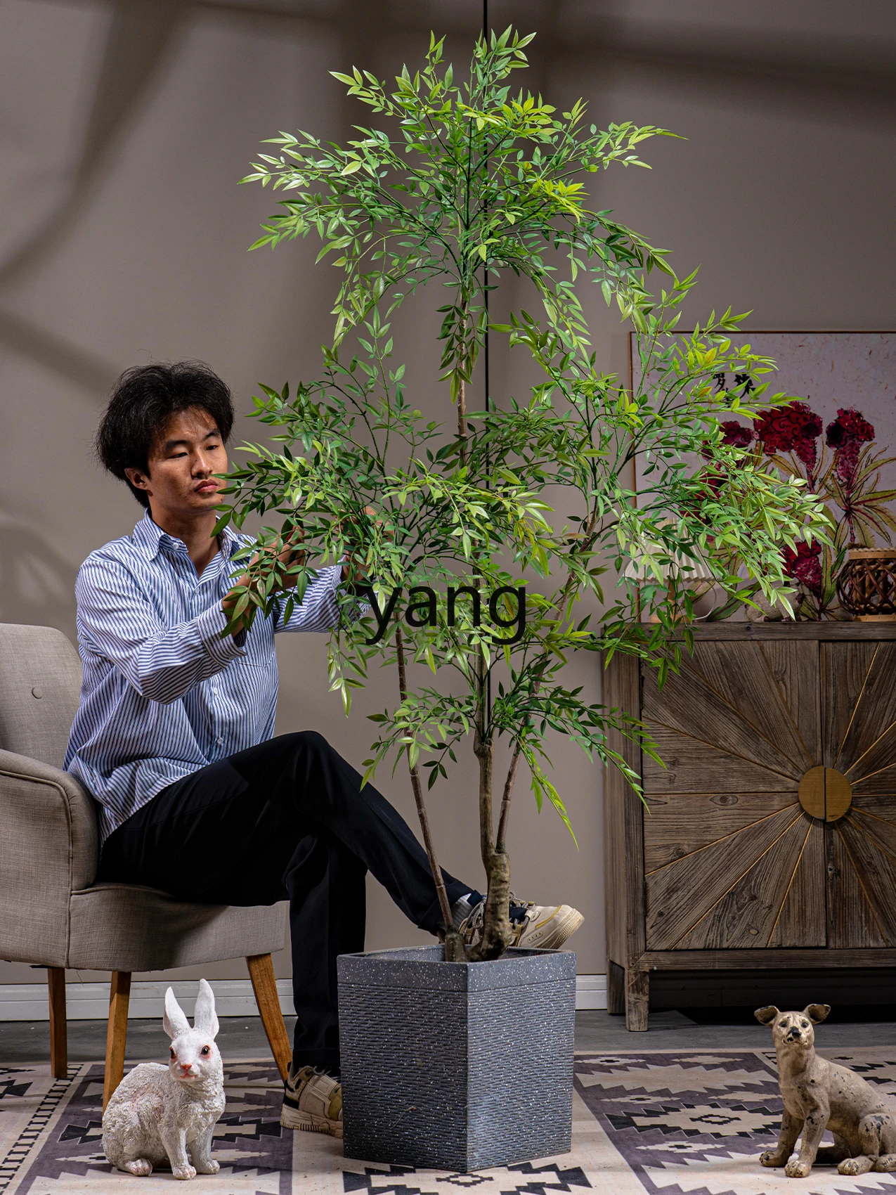 LXL высококачественные искусственные зеленые растения и цветы комнатное растение