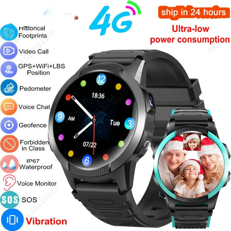 

XiaoMi Smart Watch Kids 4G GPS WIFI Tracker Video Call SOS With Vibration Mute Mode Children's Baby For Android Ios Phone