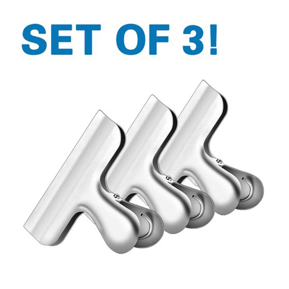 

3 шт., многофункциональные зажимы для пищевых продуктов, из нержавеющей стали
