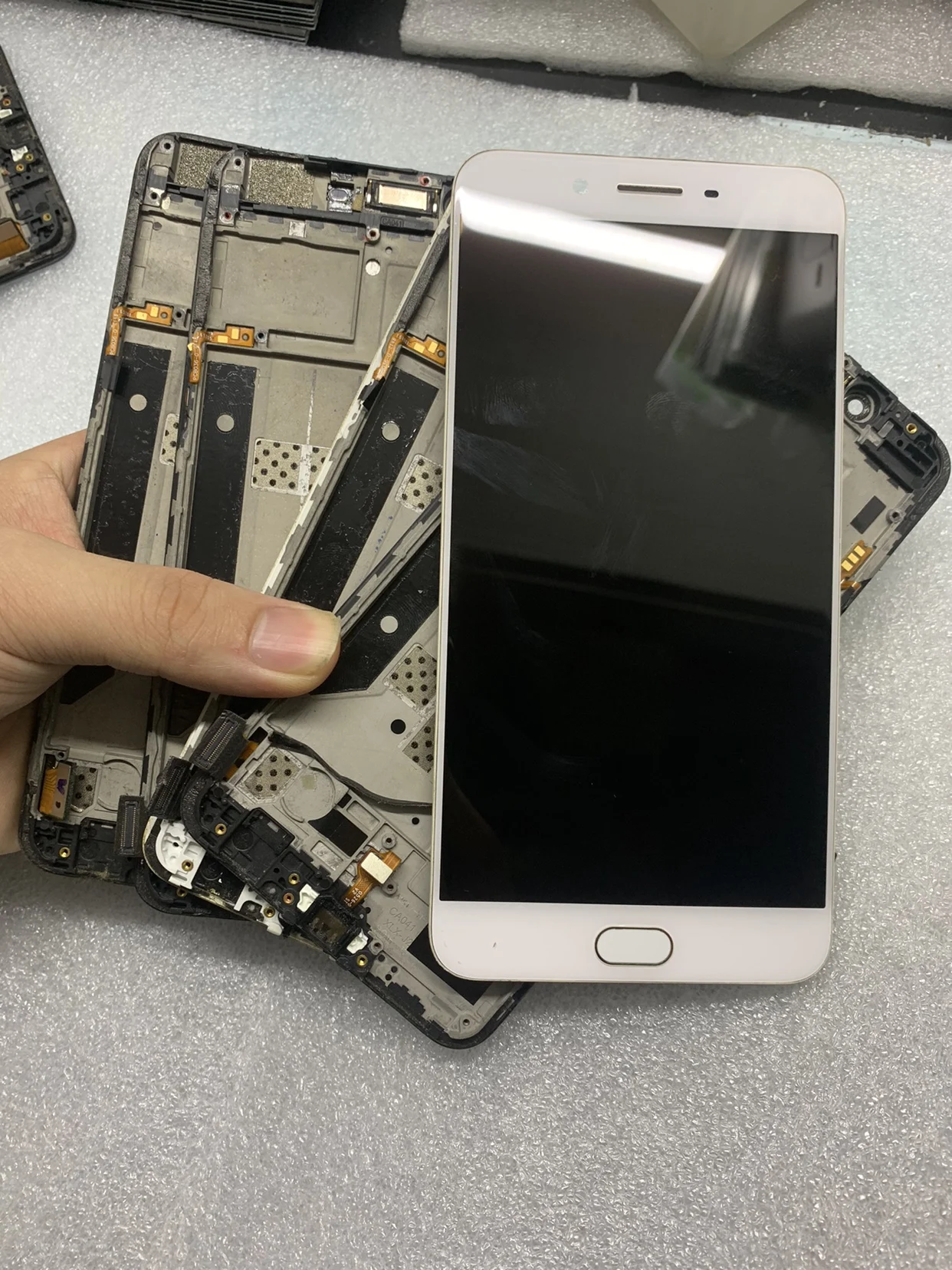 

For OPPO R9S Plus LCD Display Touch Screen Digitizer Assembly Replacement with Frame with fingerprint For OPPO R9SPlus
