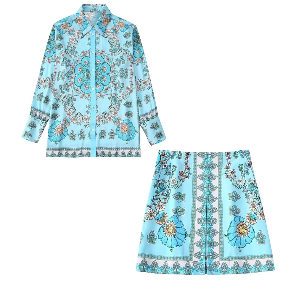 

DiYiG Women 2022 New Fashion Floral Print Drape Blouse Vintage Lapel Long Sleeve Single Breasted Female Shirt Chic Top Mujer