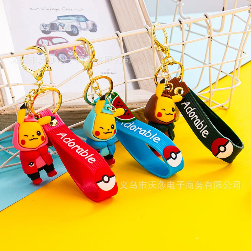 

Pokemon Kawaii Pikachu Keychain Fashion Japanese Anime Key Ring Doll Figure Key Chain Pendant for Bag Jewelry Gift for Friends