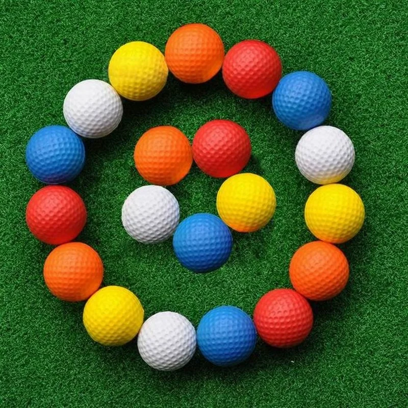 Yellow Golf Pu Ball Training Practice Elastic Foam Golf Sponge Rubber Balls Wholesale