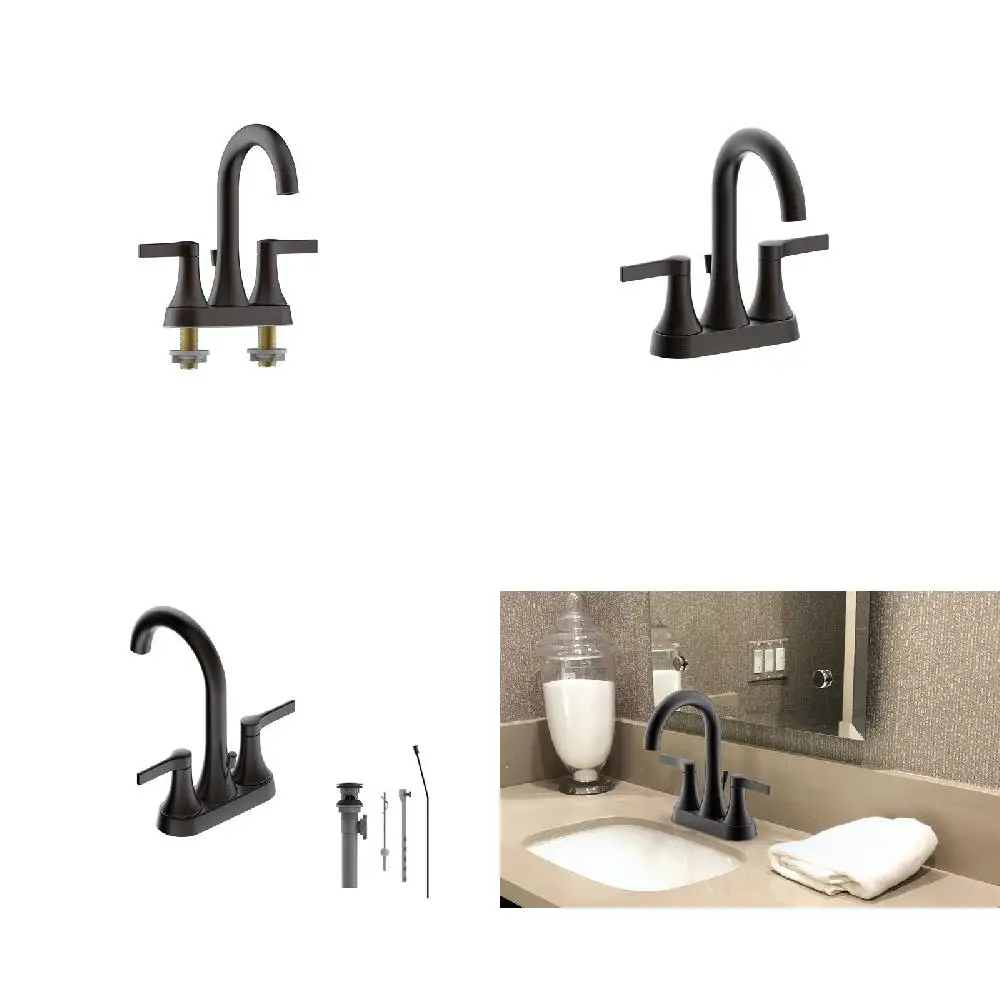 

for Home Improvement Beautiful Modern Style Design Double Cross Handles 4 In. Oil Rubbed Bronze Centerset Bathroom Sink Faucet