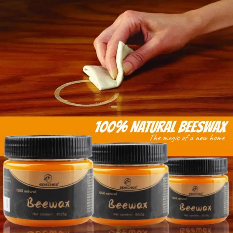 

2/4/5PCS Wooden Floor Beeswax Maintenance Wax Wood Cleaning Polished Wood Seasoning Beewax Organic Natural Pure 2023 Wholesale