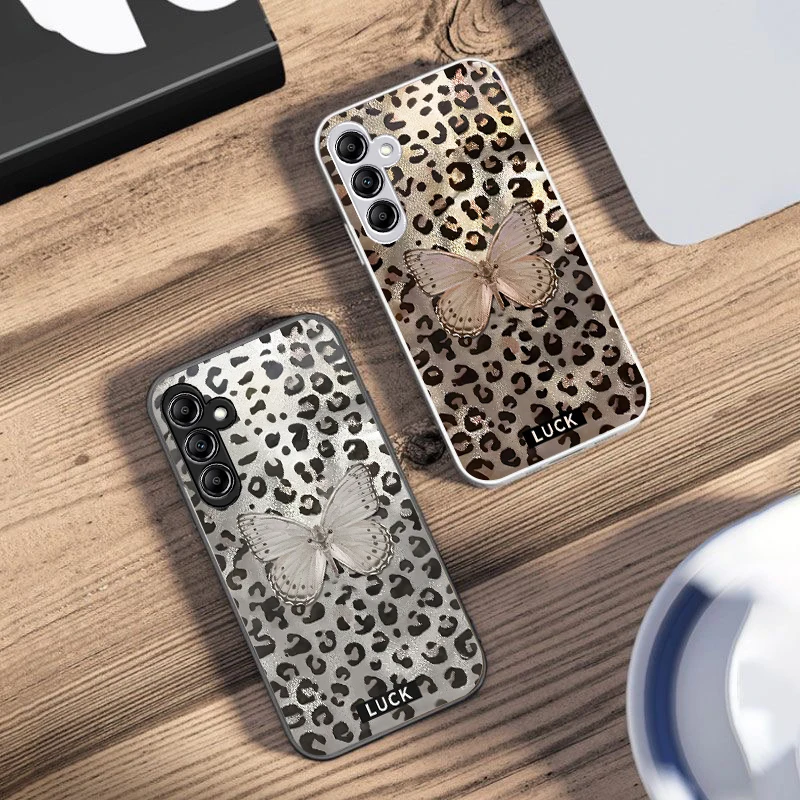 Цвет Banwen Butterfly для Samsung Galaxy A14 4G 20 30 52 20S 21S 22 A32 33 34 42 50 51 53 54 70 71 72 73 5G Стеклянный чехол