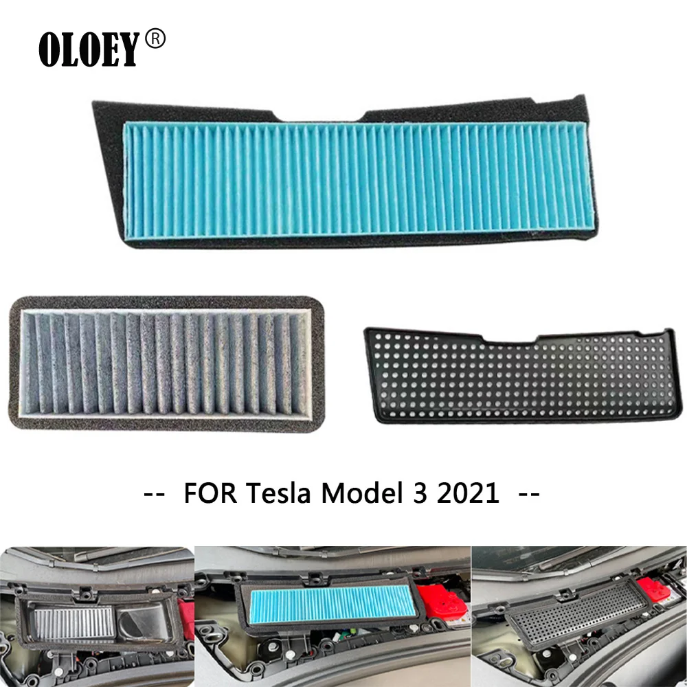 

For Tesla Model 3 2021 Air Intake Grille Protective Cover Air FiltersAir Conditioner Inlet Filter Replacement Parts Accessories