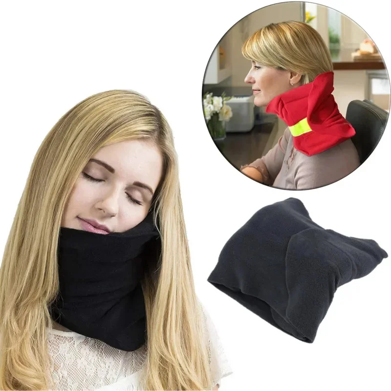 

Портативная регулируемая подушка для воротника, подушка для полета, подушка для шеи, мягкая подушка для шеи, для сна, офиса, самолета, автомобиля