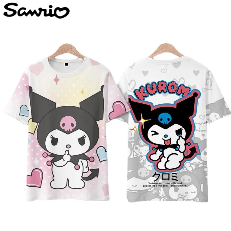 

Sanrio anime peripheral cartoon picture Kawaii Kulomi cute short-sleeved suit parent-child outfit ins creative gift wholesale