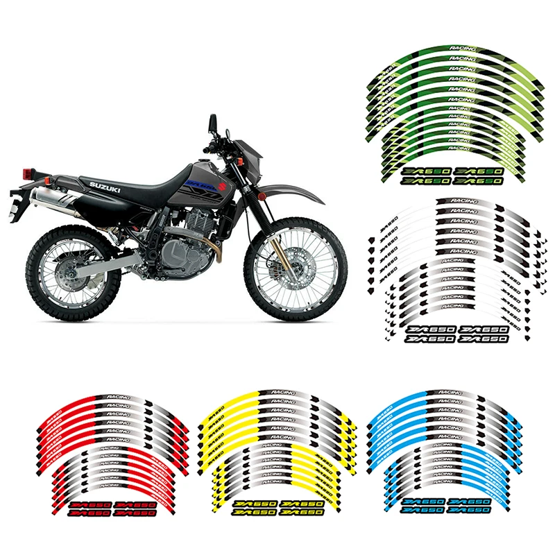 

Колесные наклейки в полоску для SUZUKI DR 650S DR 650SE DR 650SER DR650R 21 "18"