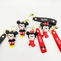 disney mickey and minnie keychain cute couple backpack ornament car key chain gift fashion hundred matching accessories