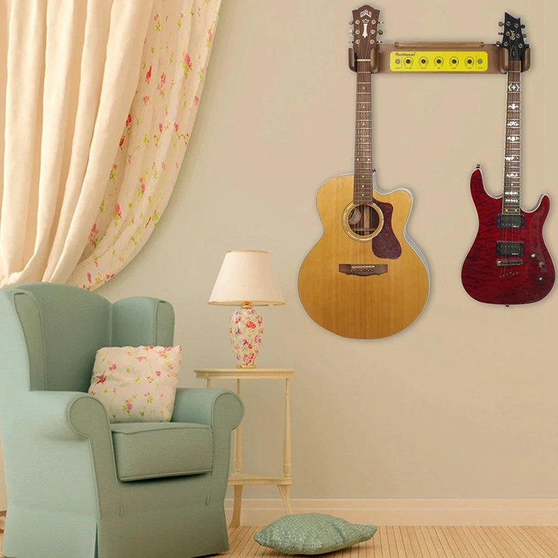 Настенная деревянная вешалка для гитары Rockhouse подвесной кронштейн полка