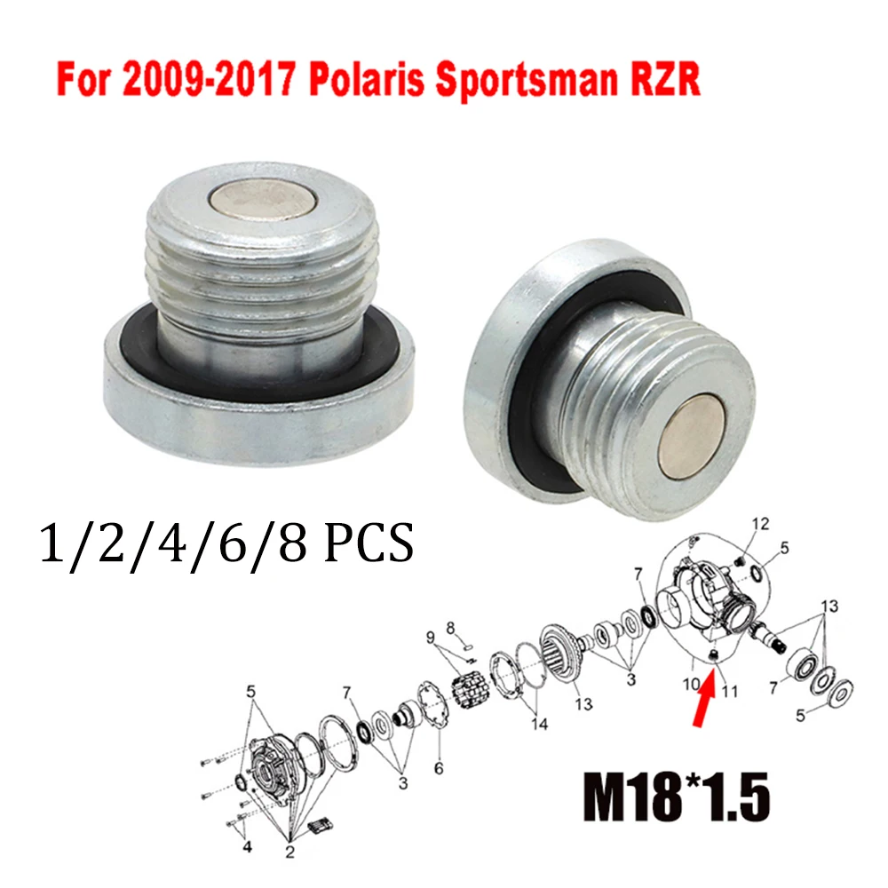 Сливная заглушка передней коробки передач M18 * 1,5 3234755 3234756 для Polaris Sportsman RZR 550 570 800 850 900 Ace 1000 500 325 09-17