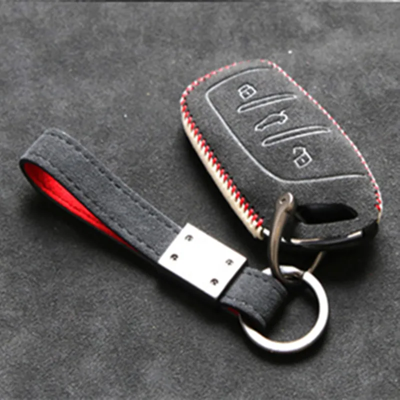 

Чехол для автомобильного ключа из алькантары для MG 3/5/6pro/zs/hs, мужской и женский защитный чехол для пульта дистанционного управления, пряжка