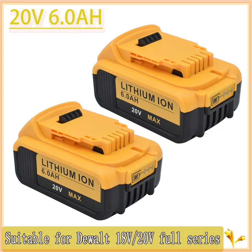 

DeWalt 20V 6.0AH Li-Ion Battery Power Tool Replacement for DeWalt DCB184 DCB181 DCB182 DCB200 18V Battery