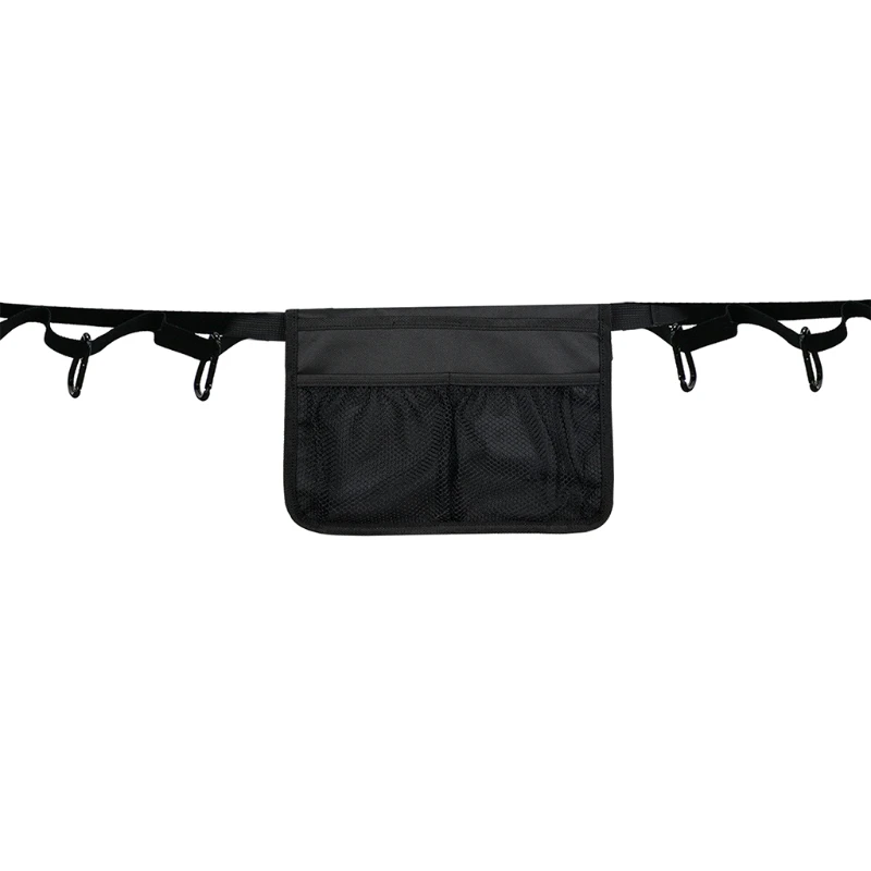 

6.5m Outdoor Camping Lanyard Hanger Campsite Storage Strap with 8Hooks Extension Belt Hanging Rope Tent Clotheline Strap