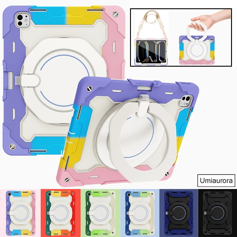 Для iPad 10th Mini 7 Air 6 5 4 10 9 Pro 11 12 13 дюймов M2 M4 2024 Чехол для планшета Сверхмощная прочная