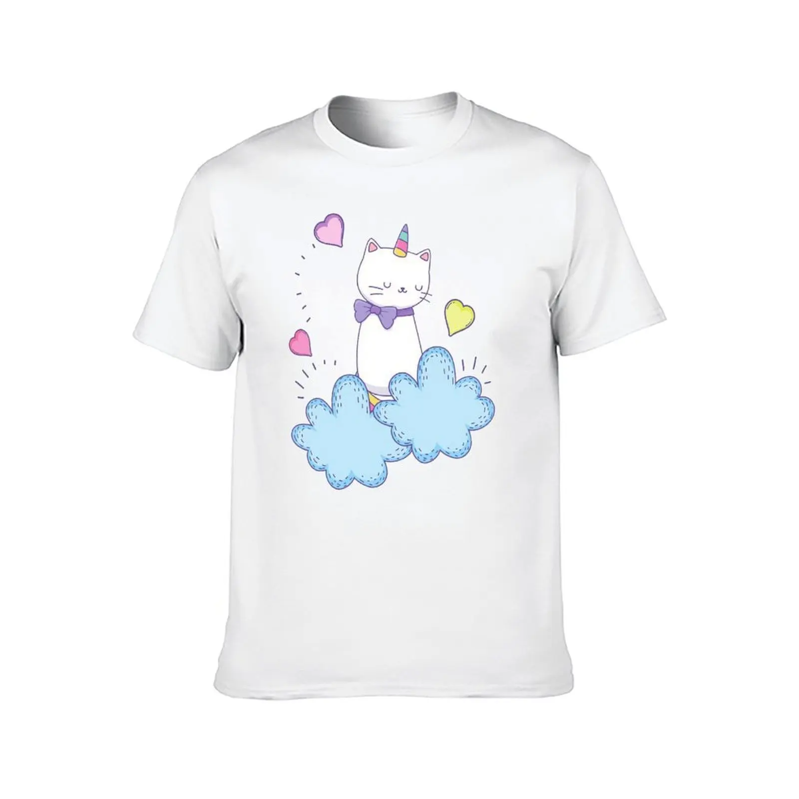 Футболка с изображением кошки и единорога классическая спортивная Домашняя