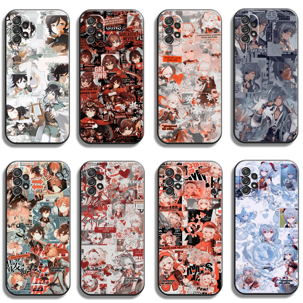 

Genshin Impact GAME Phone Cases For Samsung A51 4G A51 5G A71 4G A71 5G A52 4G A52 5G A72 4G A72 5G Coque Soft TPU Back Cover