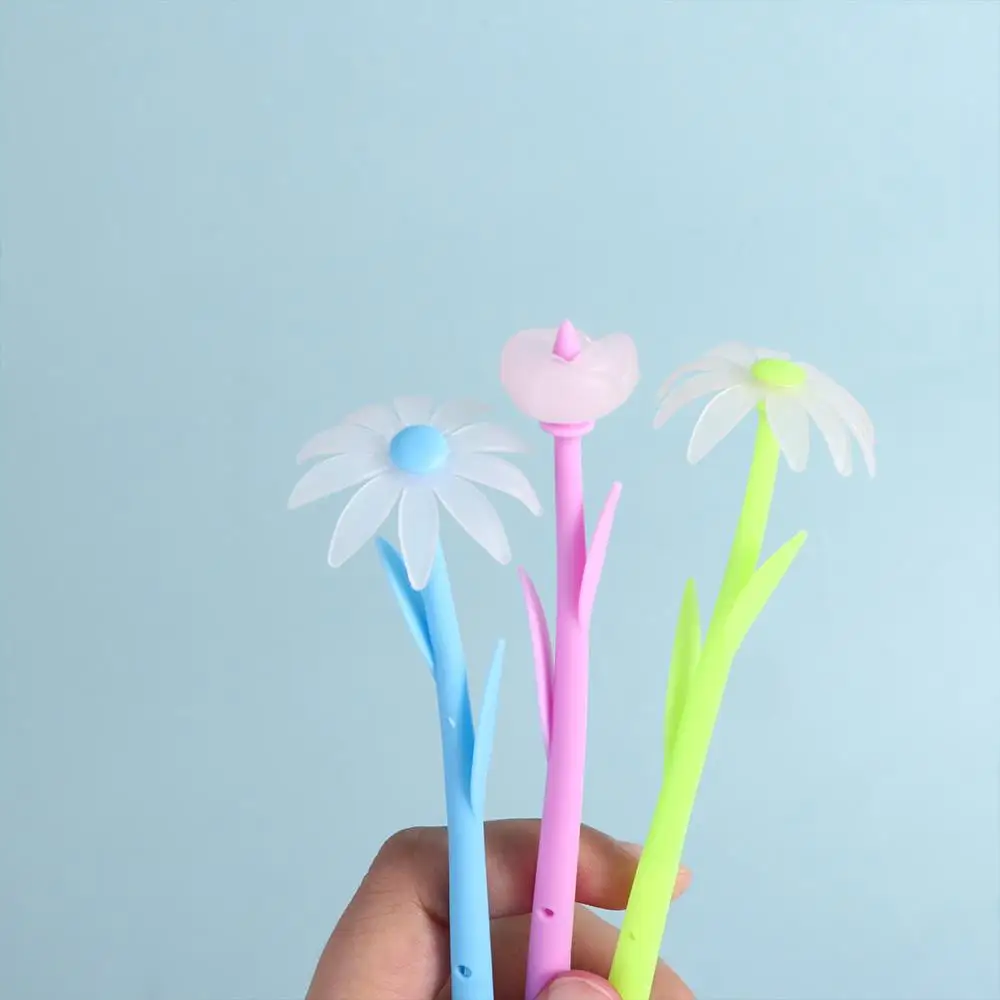 

3Pcs Creative Flower Shape Neutral Pen Color Changing Gel Pen 0.5mm Quick Dry Writing Signing Pen School Office Supplies