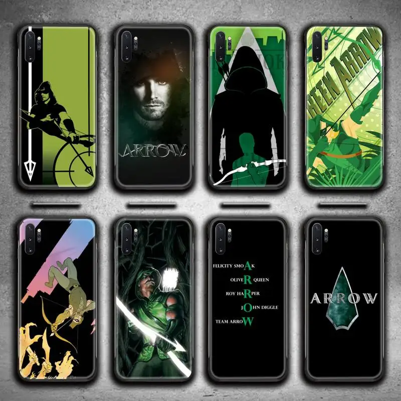 

Green Arrow Phone Case For Samsung Galaxy Note20 ultra 7 8 9 10 Plus lite M51 M21 M31S J8 2018 Prime