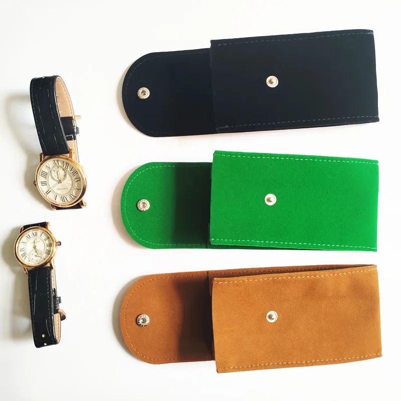 Мягкая фланелевая сумка для хранения наручных часов бархатный Дорожный Чехол